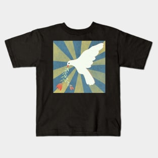 Peace for Ukraine - peace dove Kids T-Shirt